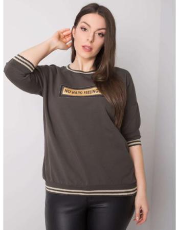 Dámská halenka plus size KENDAL tmavě khaki  