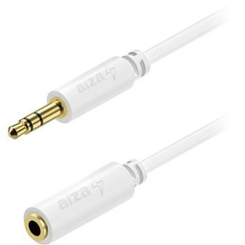 AlzaPower Core Audio 3.5mm Jack (M) to 3.5mm Jack (F) 1m bílý (APW-CBA3JF11W)