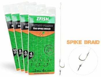 Zfish náväzec method feeder rig spike braid 10 cm 5 ks - veľkosť háčika 10