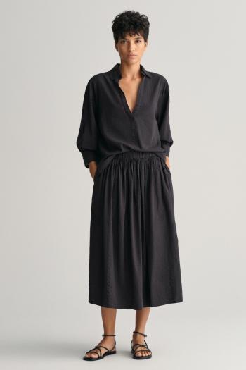 SUKNĚ GANT SEERSUCKER STRIPED PULL ON SKIRT BLACK