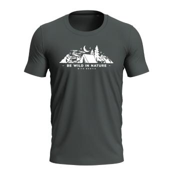 Bontis Tričko BE WILD IN NATURE - Tmavá břidlice | 2XL