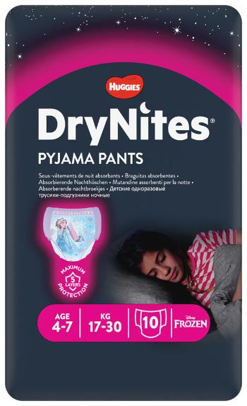 Huggies DryNites Girl 4-7 let 17-30 kg absorpční 10 ks