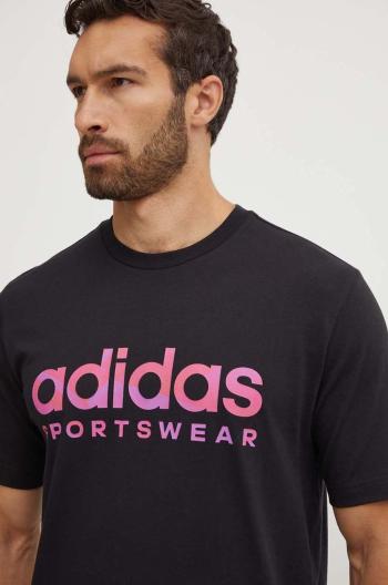 Tričko adidas Tiro černá barva, s potiskem, IW2659