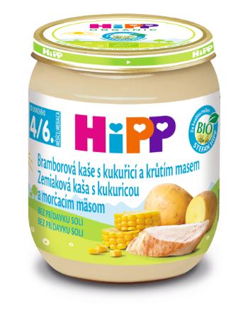 Hipp BIO Bramborové pyré s kukuřicí a krůtím masem 125 g