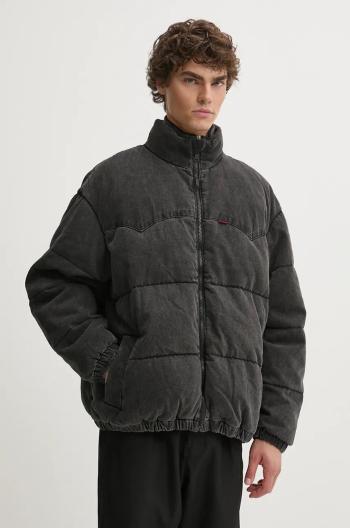 Péřová bunda Levi's pánská, šedá barva, zimní, oversize, A0726