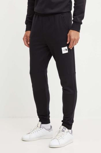 Bavlněné tepláky The North Face Fine Pant černá barva, s potiskem, NF0A8A6NJK31