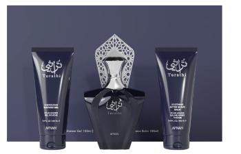 Afnan Turathi Blue - EDP 90 ml + balzám po holení 100 ml + sprchový gel 100 ml