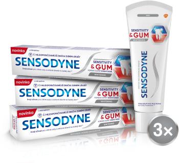 Fogkrém SENSODYNE Sensitive & Gum Whitening 3 × 75 ml