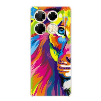 Odolné silikonové pouzdro iSaprio - Rainbow Lion - Infinix Note 40 PRO / Note 40 PRO+ 5G