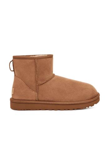 Semišové sněhule UGG Classic Mini II dámské, hnědá barva, 1016222.CHE