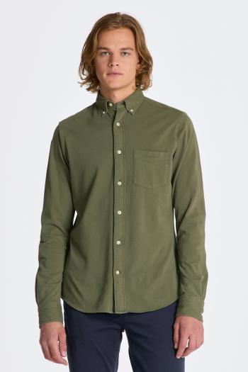 KOŠILE GANT REG GMNT DYED PIQUE SHIRT JUNIPER GREEN