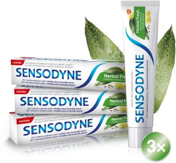 Fogkrém SENSODYNE Herbal Fresh 3 × 75 ml