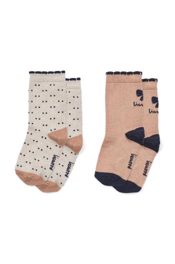 Dětské ponožky Liewood Azenore Socks 2-pack 2-pack béžová barva, LW19192