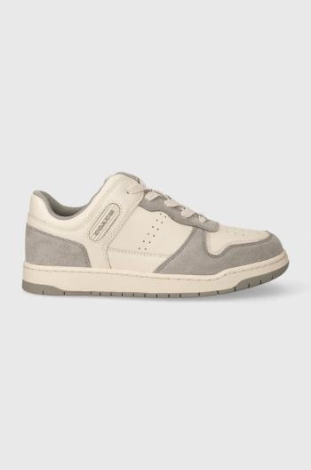 Kožené sneakers boty Coach C201 šedá barva, CR956