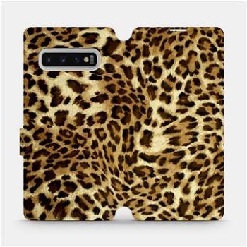 Flipové pouzdro na mobil Samsung Galaxy S10 Plus - VA33P Leopardí vzor (5903516095834)