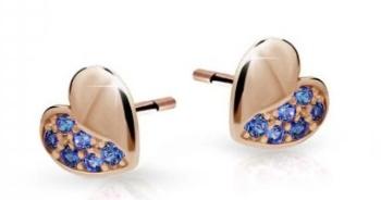 Cutie Jewellery Dětské náušnice z růžového zlata C2160-30-X-4 modrá