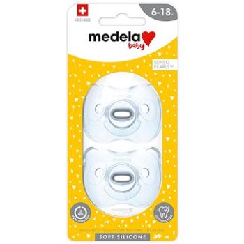 MEDELA Baby měkký celosilikonový dudlík Boy 6–18 m, 2 ks (7610472872123)