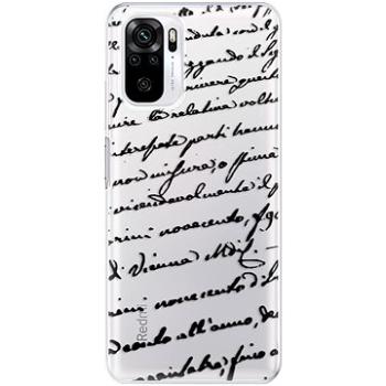 iSaprio Handwriting 01 - black pro Xiaomi Redmi Note 10 / Note 10S (hawri01b-TPU3-RmiN10s)