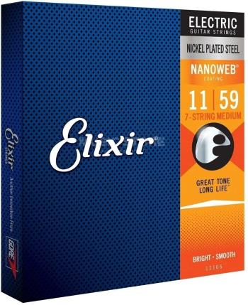 Elixir Nanoweb 12106 Medium 7-String Struny pro elektrickou kytaru