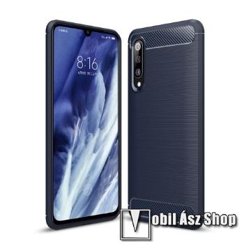 OTT! CARBON szilikon védő tok / hátlap - SÖTÉTKÉK - karbon mintás, ERŐS VÉDELEM! - Xiaomi Mi 9 Pro / Xiaomi Mi 9 Pro 5G