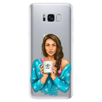 Odolné silikonové pouzdro iSaprio - Coffe Now - Brunette - Samsung Galaxy S8