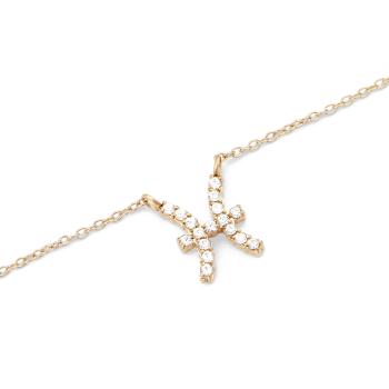 Daniel Wellington Stylový pozlacený náhrdelník znamení Ryby Crystal Zodiac DW00400930