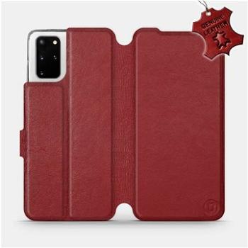 Flip pouzdro na mobil Samsung Galaxy S20 Plus - Tmavě červené - kožené -   Dark Red Leather (5903516171064)