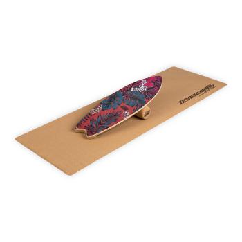 BoarderKING Indoorboard Wave, balanční deska, podložka, válec, dřevo/korek