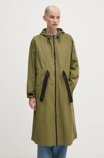 Parka United Colors of Benetton dámská, zelená barva, přechodná, oversize, 2XLTDN002