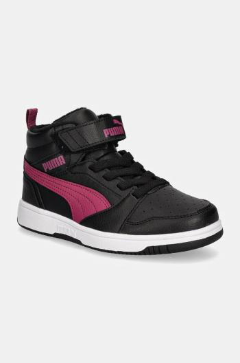 Dětské sneakers boty Puma Rebound V6 Mid WTR AC+ PS černá barva, 307979