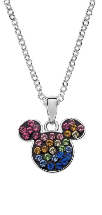 Disney Hravý stříbrný náhrdelník Mickey Mouse C901370SRML-B (řetízek, přívěsek)