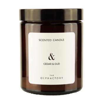 The Olphactory Scented Candle Glass Cedar & Oud to 135g vonná svíčka 135 g