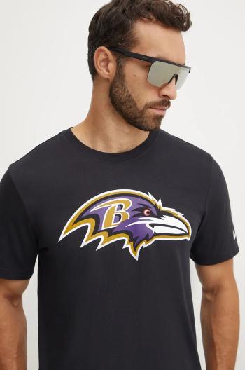 Bavlněné tričko Nike Baltimore Ravens černá barva, s potiskem, N199-00A-8G-CLH