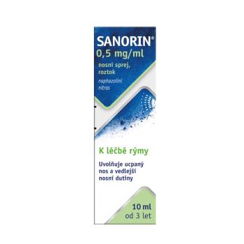 Sanorin 0,5 mg/ml nosní sprej, roztok 10 ml