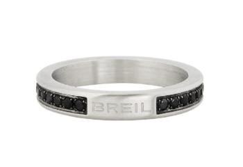 BREIL Stylový ocelový prsten se zirkony Light Row TJ336 60 mm