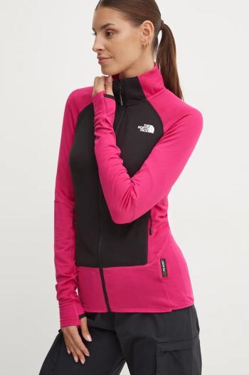 Sportovní mikina The North Face Bolt Polartec růžová barva, NF0A825KROM1