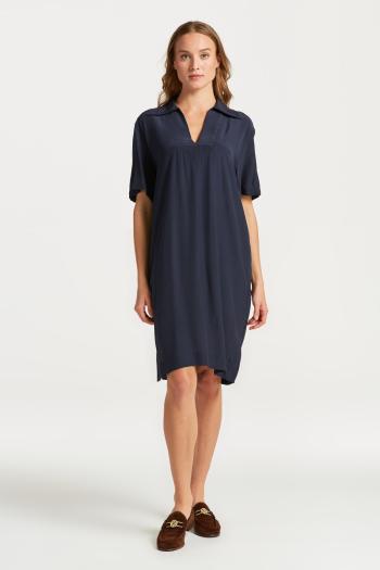 ŠATY GANT RELAXED TUNIC DRESS EVENING BLUE