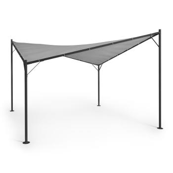 Blumfeldt Sombra, pergola, kompletní sada, 4x4m, polyesterová střecha, šedá