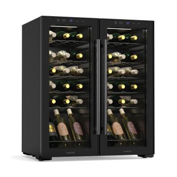 Klarstein Vinotéka Shiraz, 2 chladicí zóny, LED osvětlení, dotykové ovládání, volně stojící