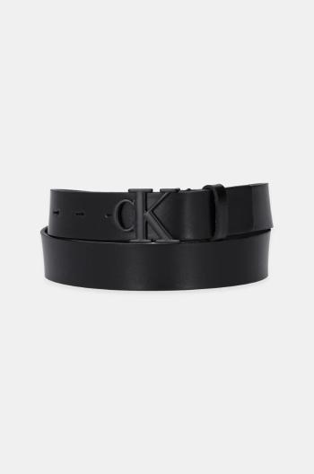 Kožený pásek Calvin Klein Jeans dámský, černá barva, K60K613125