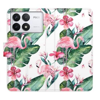 Flipové pouzdro iSaprio - Flamingos Pattern - Poco F6 Pro