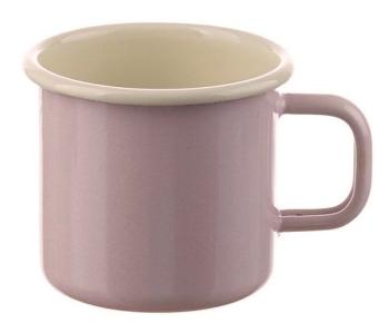 Růžový smaltovaný hrnek Pink dot - Ø8*8cm - 250ml 1014.30.3