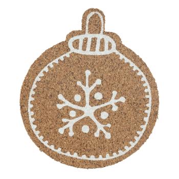 Altom Korková podložka pod hrnek Christmas tree  bauble 10,7 x 10 x 0,3 cm, sada 6 ks