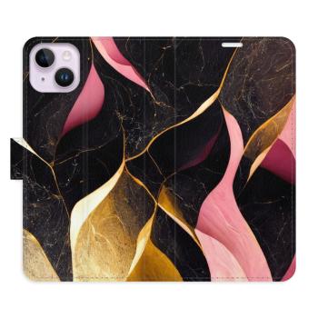 Flipové pouzdro iSaprio - Gold Pink Marble 02 - iPhone 14 Plus