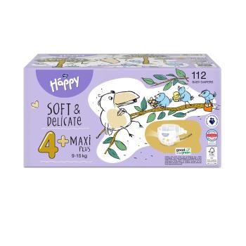 Bella Baby Happy Soft&Delicate 4+ Maxi Plus 9-15 kg dětské pleny box 112 ks