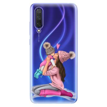 Odolné silikonové pouzdro iSaprio - Kissing Mom - Brunette and Girl - Xiaomi Mi 9 Lite