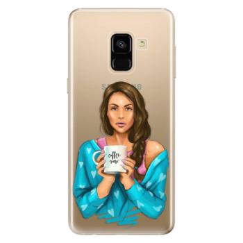 Odolné silikonové pouzdro iSaprio - Coffe Now - Brunette - Samsung Galaxy A8 2018