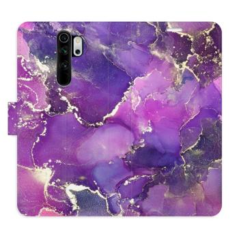 Flipové pouzdro iSaprio - Purple Marble - Xiaomi Redmi Note 8 Pro