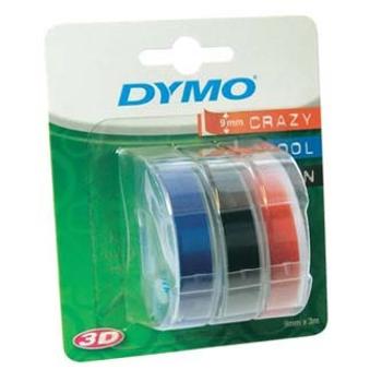 Dymo S0847750, 9mm x 3 m, bílý tisk/černý, modrý, červená, originální páska