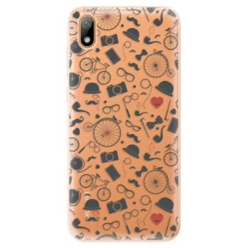 Odolné silikonové pouzdro iSaprio - Vintage Pattern 01 - black - Huawei Y5 2019